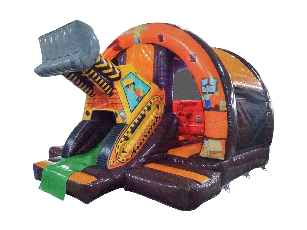 Combi toboggan avant courbé pelleteuse 3D 5x4,3m