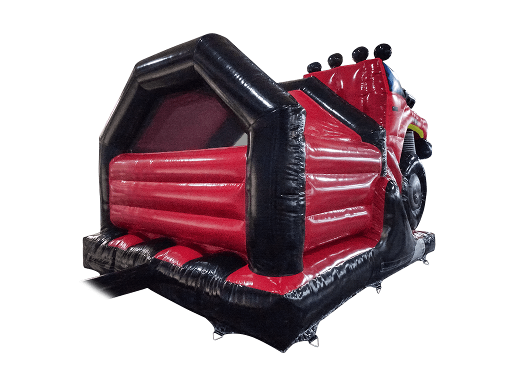 Combină tobogan frontal 3D Monster Truck negru și roșu 5x4 m