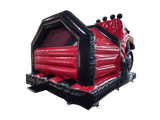Combină tobogan frontal 3D Monster Truck negru și roșu 5x4 m