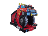 Combină tobogan frontal 3D Monster Truck negru și roșu 5x4 m