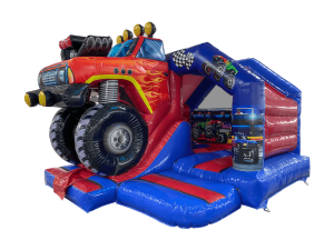 15x12ft 3D Blue & Red  Monster Truck Front Slide Combi