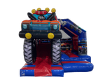 15x12ft 3D Blue & Red  Monster Truck Front Slide Combi