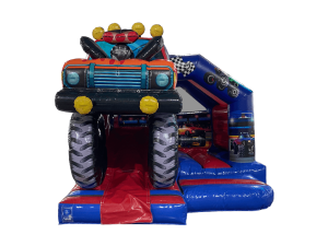 15x12ft 3D Blue & Red  Monster Truck Front Slide Combi