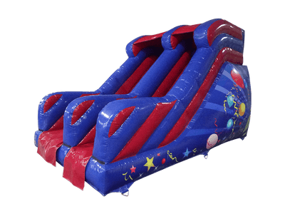 2,5m Blauwe & Rode Platform Feest Glijbaan