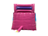 Toboggan Licorne fuchsia et violet 2,5m Plateforme