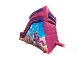 Toboggan Licorne fuchsia et violet 2,5m Plateforme