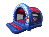 3.7x3.7m Multicoloured Party Curved Bouncer