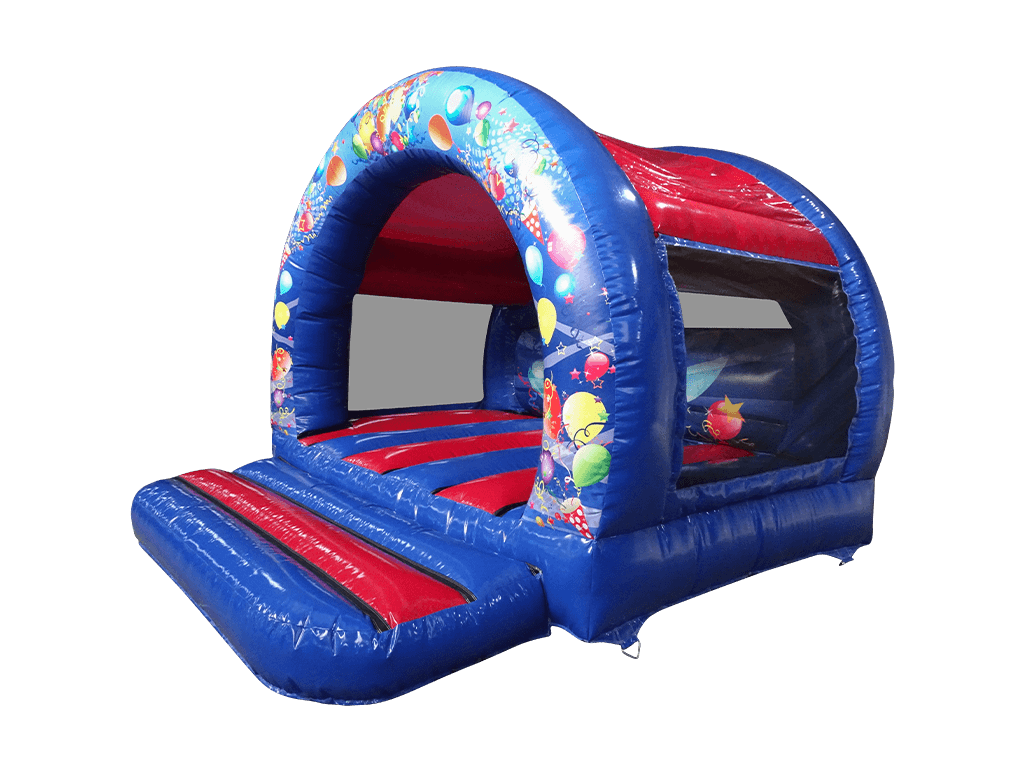 3.7x3.7m Multicoloured Party Curved Bouncer