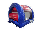 3.7x3.7m Multicoloured Party Curved Bouncer