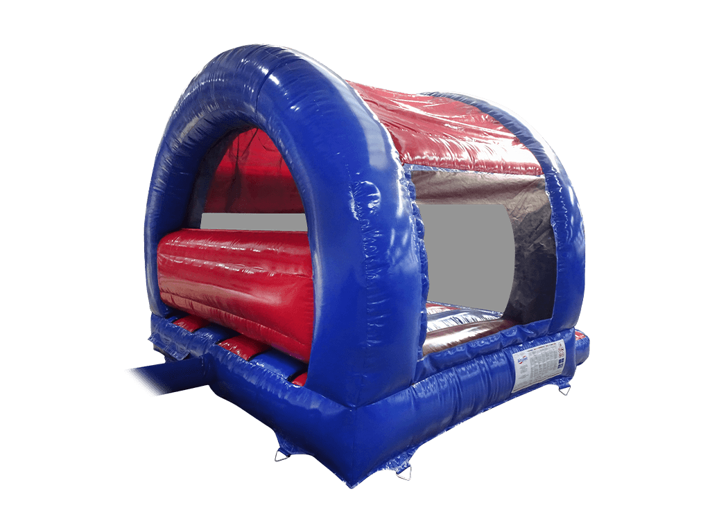 Bouncer Curvo de Festa Azul e Vermelho 3,7x3,7m