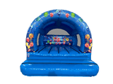 3.7x3.7m Multicoloured Party Curved Bouncer