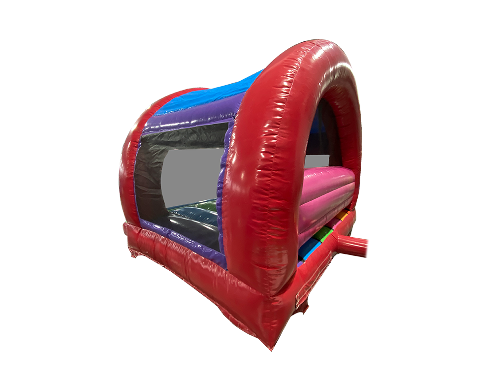 3.7x3.7m Multicoloured Party Curved Bouncer