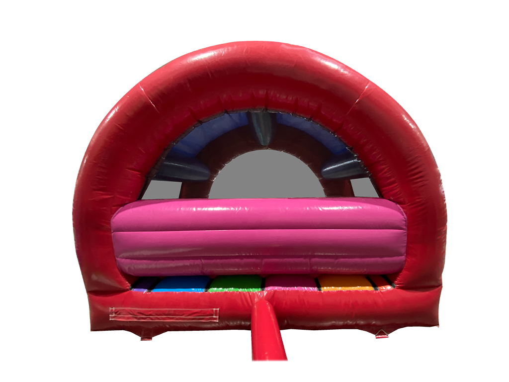 3.7x3.7m Multicoloured Party Curved Bouncer