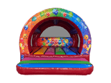 3.7x3.7m Multicoloured Party Curved Bouncer