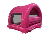 3,7x3,7m Rosa Party Gebogene Hüpfburg