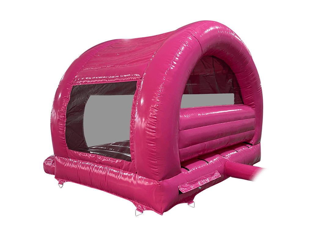 3,7x3,7m Rosa Party Gebogene Hüpfburg