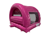3,7x3,7m Rosa Party Gebogene Hüpfburg