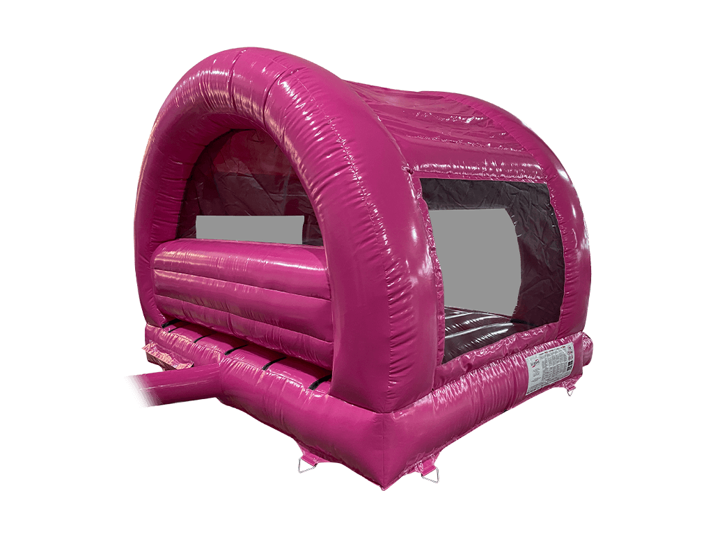 3,7x3,7m Rosa Party Gebogene Hüpfburg