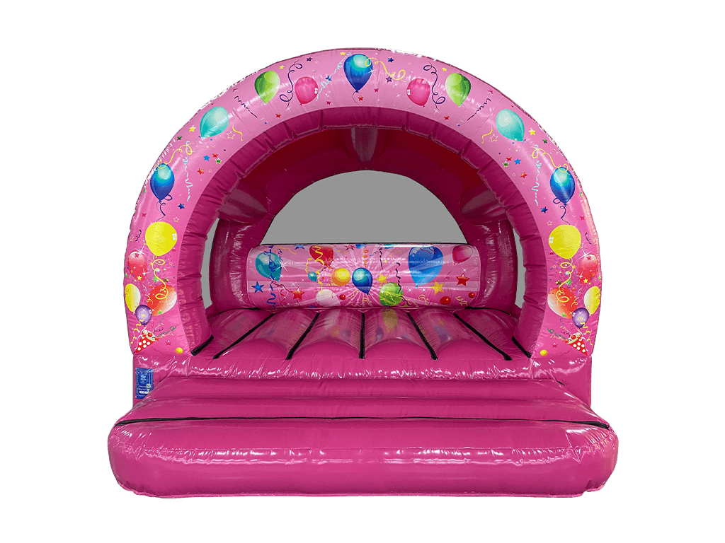 3.7x3.7m Multicoloured Party Curved Bouncer