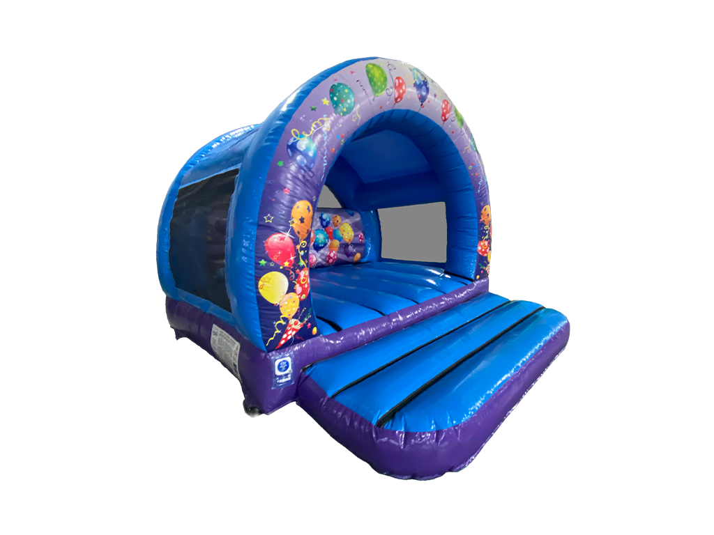 3.7x3.7m Purple & Blue Party Curved Bouncer