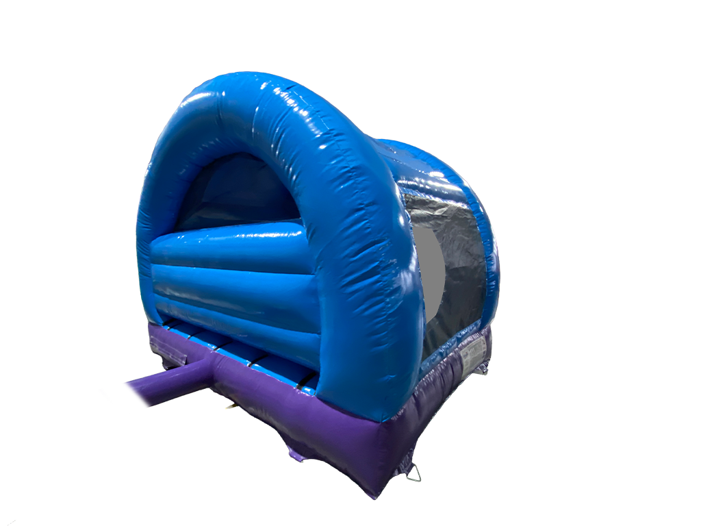 3.7x3.7m Purple & Blue Party Curved Bouncer