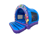 3.7x3.7m Purple & Blue Party Curved Bouncer