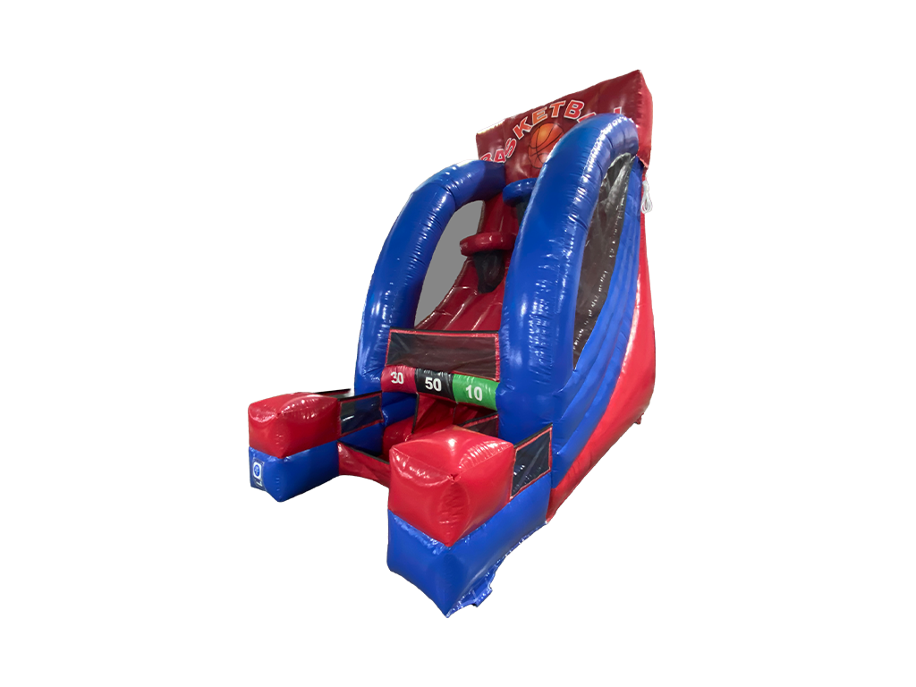 Tir au panier basketball rouge et bleu simple