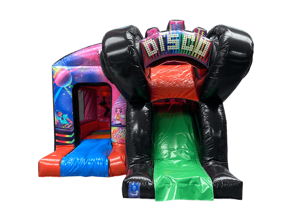 3D Multicoloured Disco Box Jump & Slide