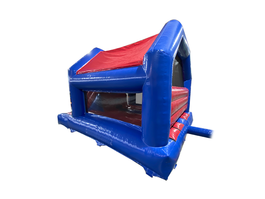 Combinado com Escorrega Frontal Médio 3D de Camião Monstro Vermelho e Azul 5.5x4m