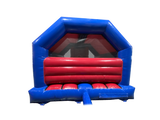 Combinado com Escorrega Frontal Médio 3D de Camião Monstro Vermelho e Azul 5.5x4m