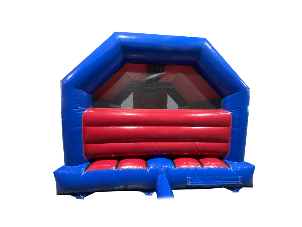 Combinado com Escorrega Frontal Médio 3D de Camião Monstro Vermelho e Azul 5.5x4m