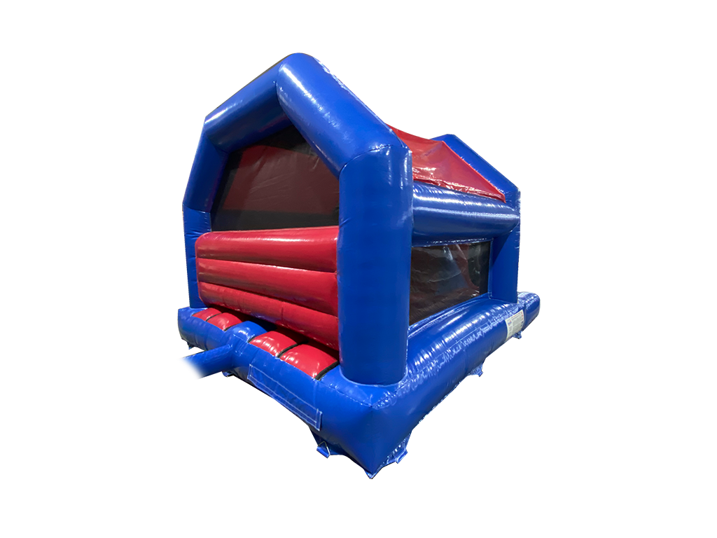 Combinado com Escorrega Frontal Médio 3D de Camião Monstro Vermelho e Azul 5.5x4m