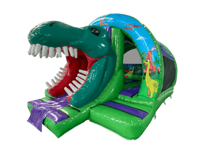 18x15ft 3D Dinosaur Front Slide Combi