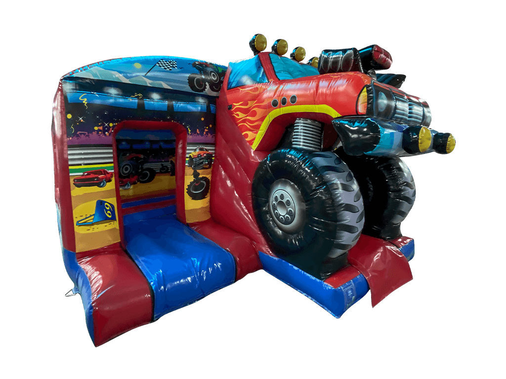 3D Monster Truck Box Jump & Slide