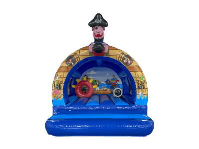 Château gonflable pirate incurvé 3D 3.7x3.7m