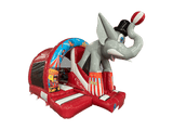 Combinazione Scivolo Curvo Elefante 3D Rosso 5x4,3m