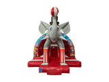 Combinazione Scivolo Curvo Elefante 3D Rosso 5x4,3m
