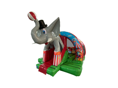 16x14ft 3D Elephant Curved Slide Combi