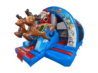 18x15ft 3D Christmas Curved Slide Combi