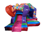 5.5x3.7m 3D Multicoloured Party Front Slide Combi Disco Ready