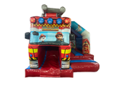 15x12ft 3D Fire Truck Front Slide Combi