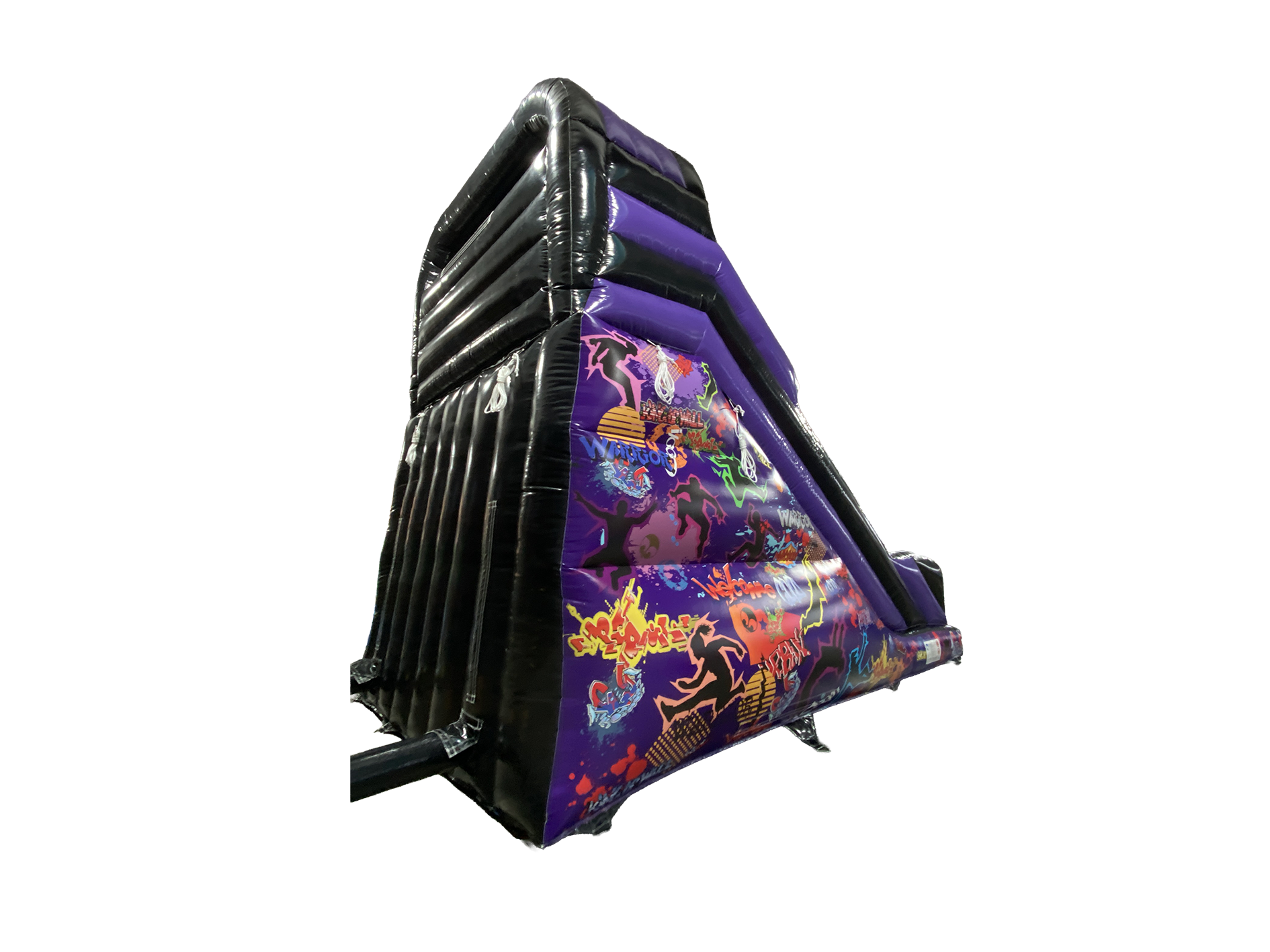 12ft Platform Black &amp; Purple Graffiti Slide