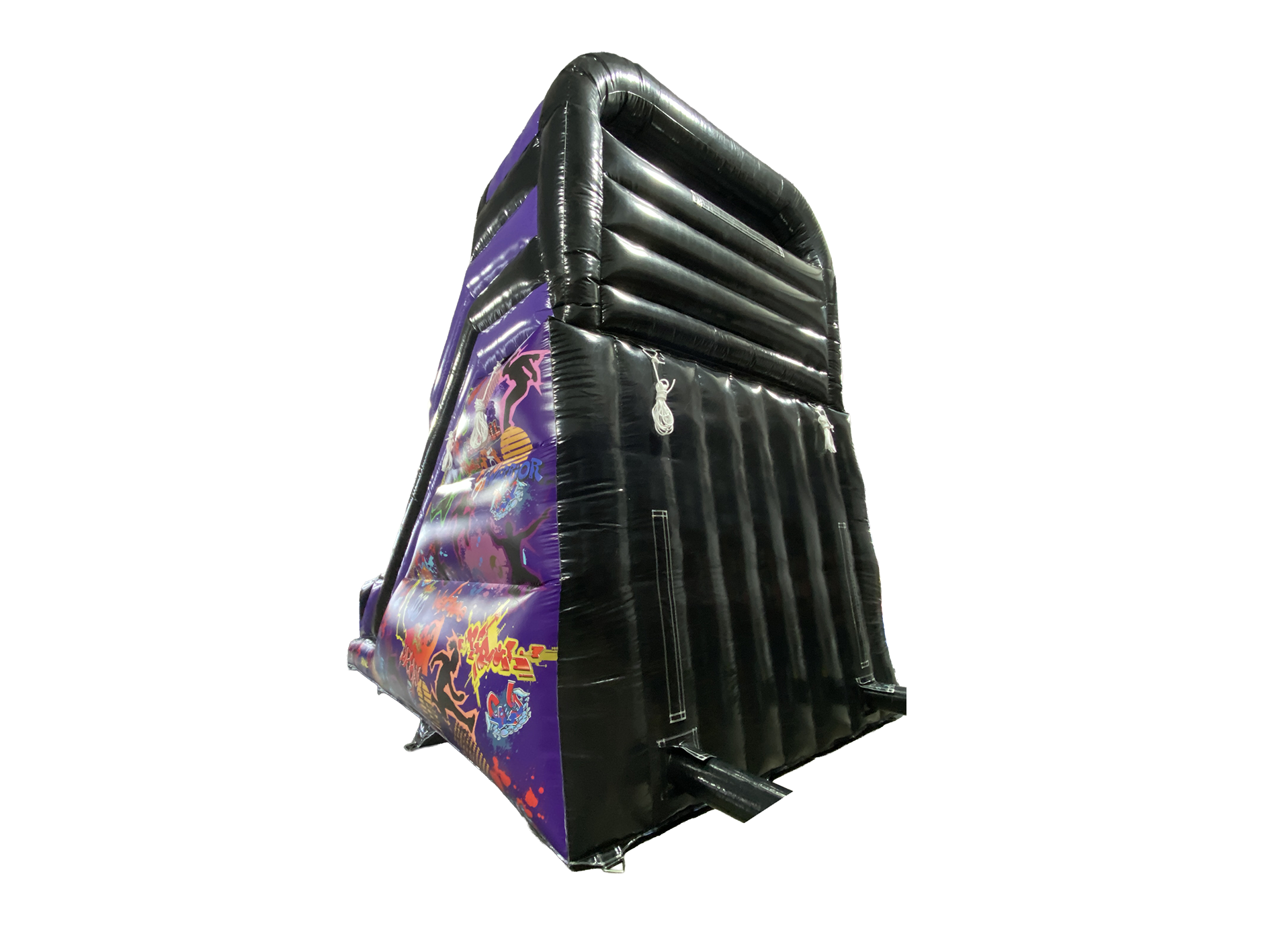12ft Platform Black &amp; Purple Graffiti Slide