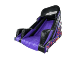 12ft Platform Black &amp; Purple Graffiti Slide