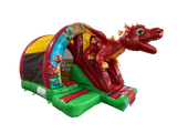Combi toboggan avant incurvé Dragon 3D rouge 5x4,3m