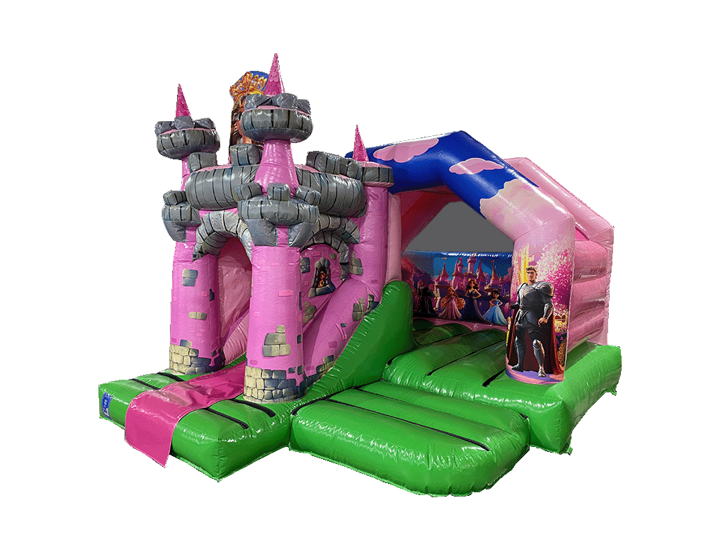 Combi avant toboggan château princesse 3D 5x4m