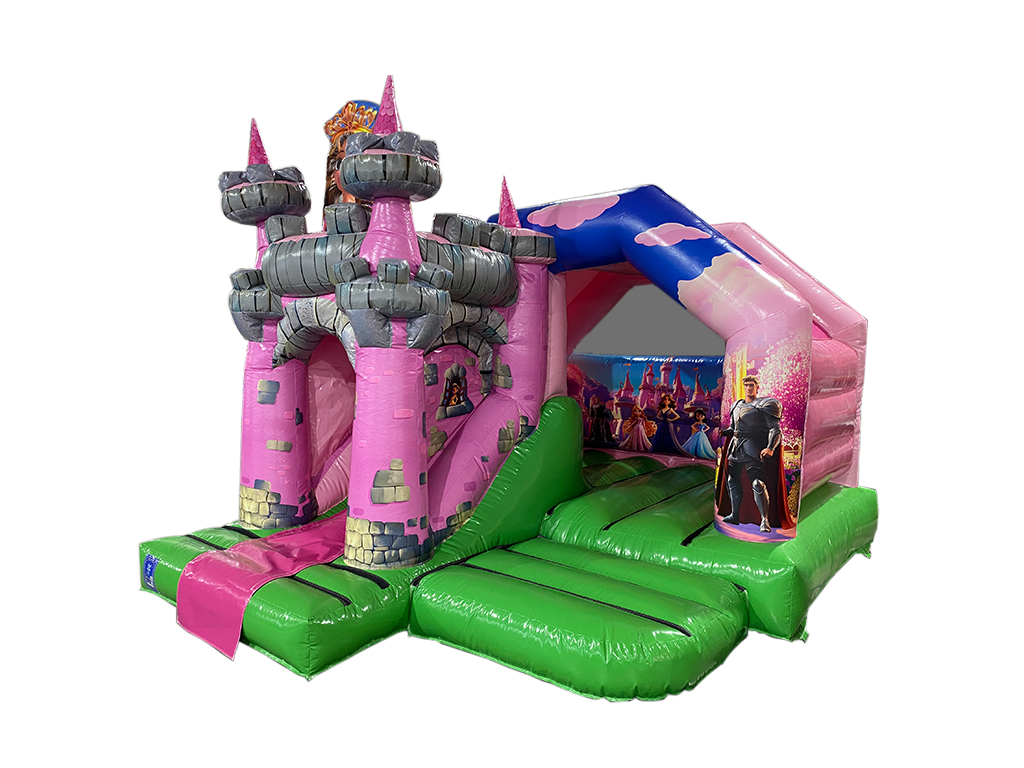 Combi avant toboggan château princesse 3D 5x4m