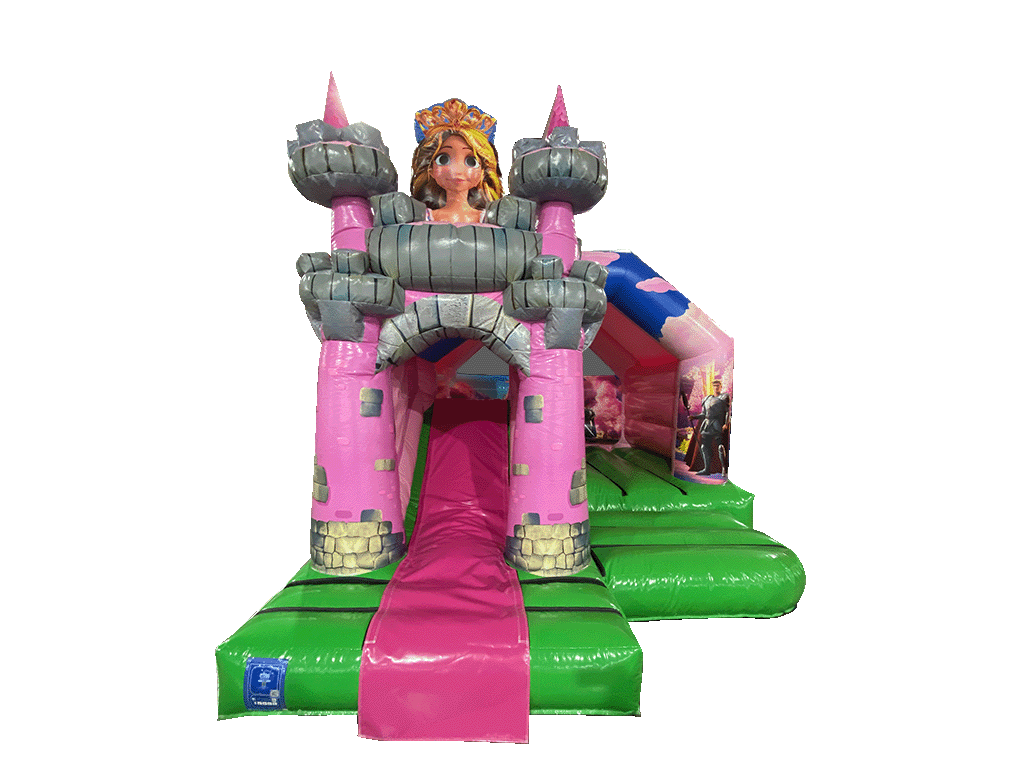 Combi avant toboggan château princesse 3D 5x4m