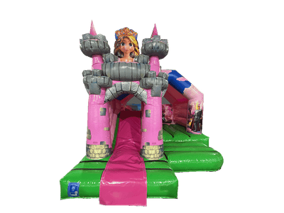 15x12ft 3D Princess Castle Front Slide Combi
