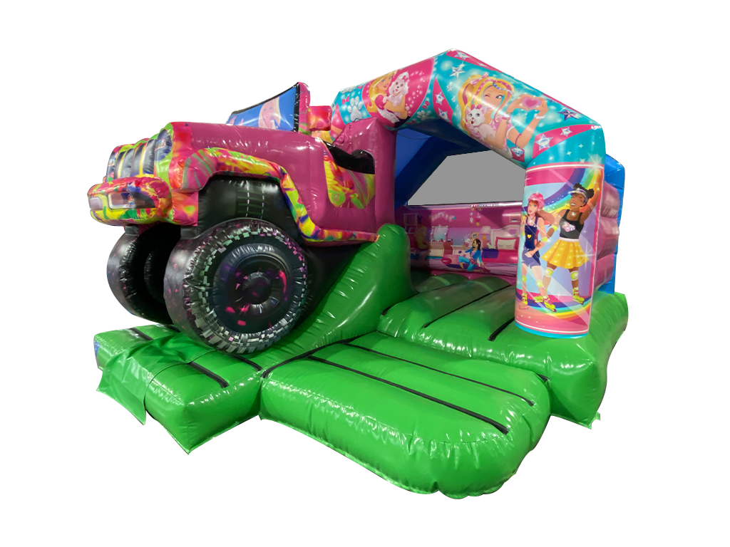 5x4m 3D Pink 4x4 Vorderseite Rutsche Kombi
